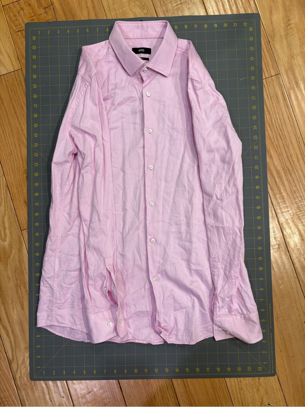 Hugo Boss Light Pink Long-Sleeve Dress Shirt